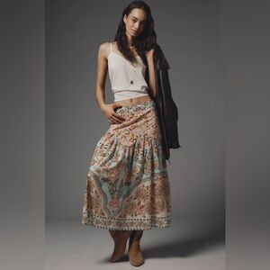 FARM RIO Farm Rio Drop-Waist Midi Skirt